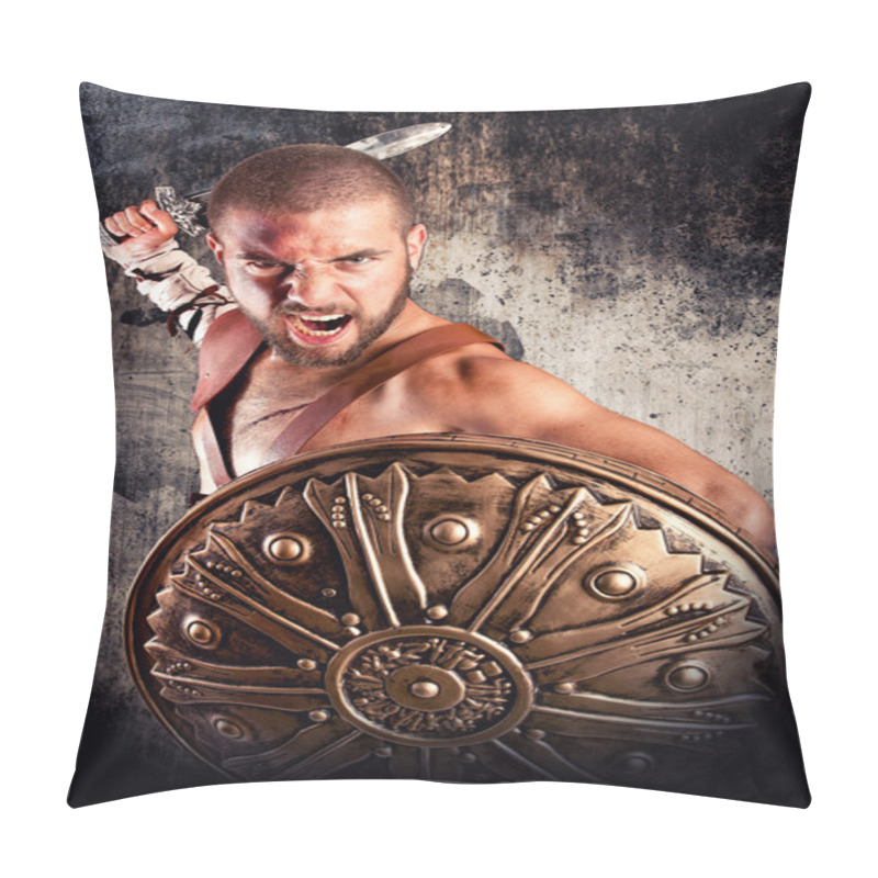 Personality  Strong Gladiator Posing Pillow Covers