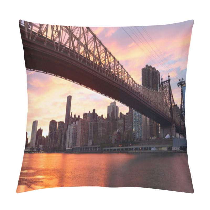 Personality  NYC Queensboro Bridge Panorama Pillow Covers