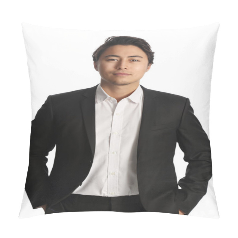 Personality  Handsome Businessman Looking At Camera Pillow Covers