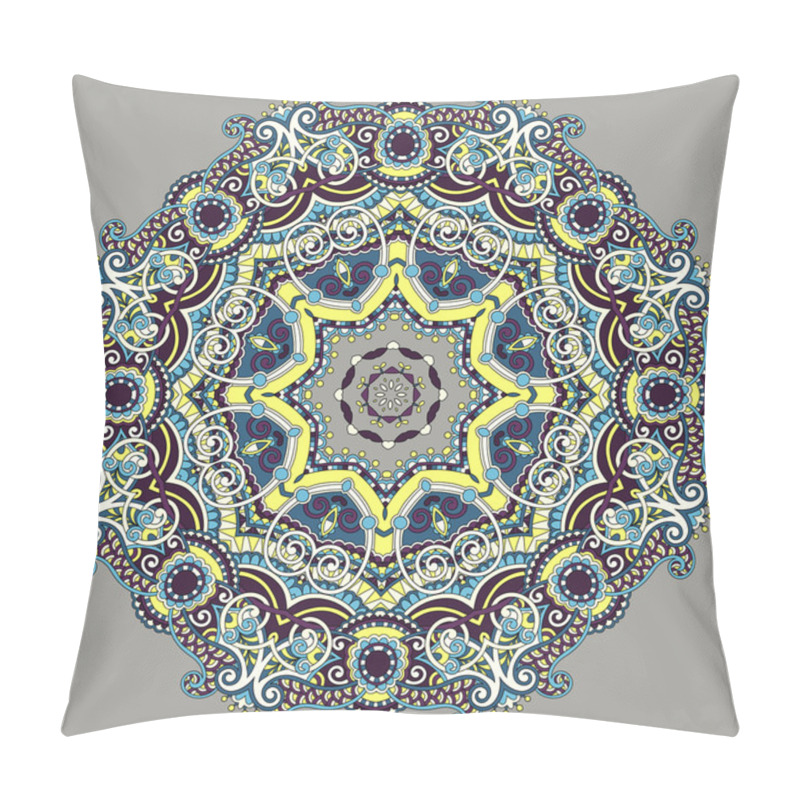 Personality  Mandala, Circle Decorative Spiritual Indian Symbol Of Lotus Flow Pillow Covers