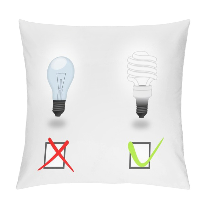 Personality  Light Bulb And Fluorescent Light - Illustaration Pillow Covers