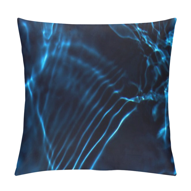 Personality  Bluewater Waves On The Surface Ripples Blurred. Defocus Blurred Transparent Blue Colored Clear Calm Water Surface Texture With Splash And Bubbles. Water Waves With Shining Pattern Texture Background. Pillow Covers