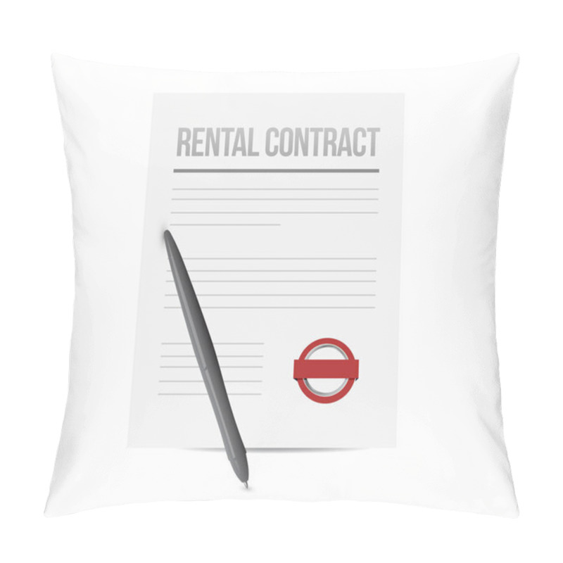 Personality  Rental Contract Document Illustration Pillow Covers