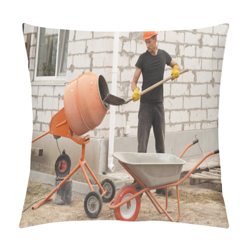 Personality  Construction Concrete Mixer Pillow Covers