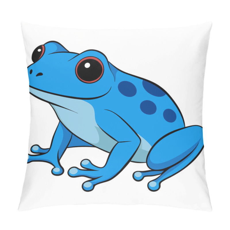 Personality  Cute Cartoon Frog. Animal In Flat Style. Vector Illustration Pillow Covers