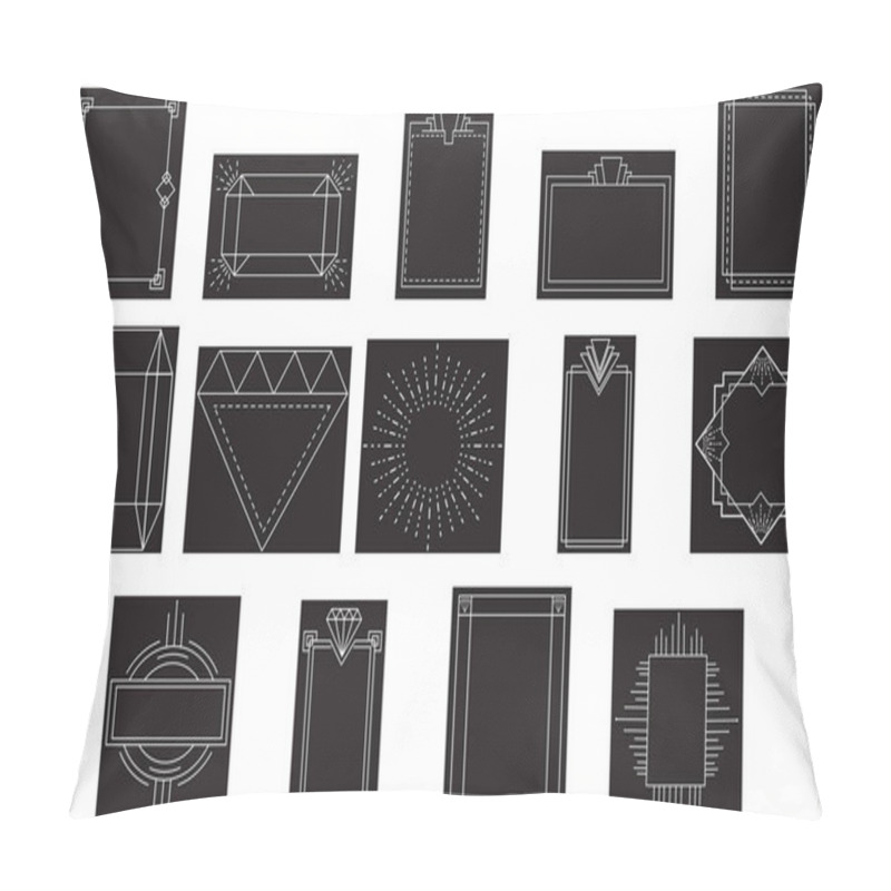 Personality   Icon Set For Geometric Signs Pillow Covers