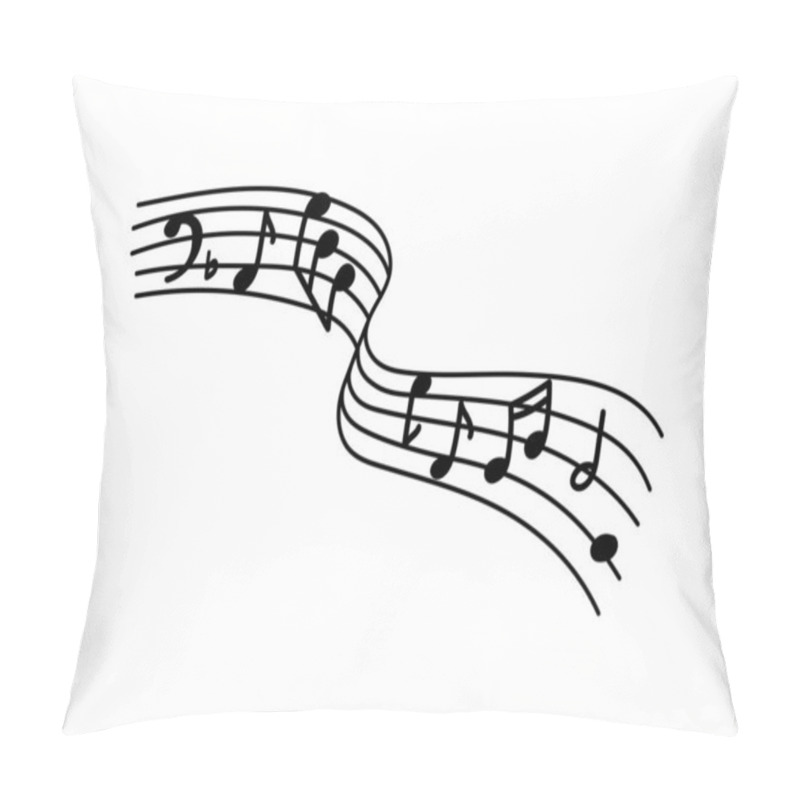 Personality  Music Note Icon Vector Illustration Graphic Design Pillow Covers