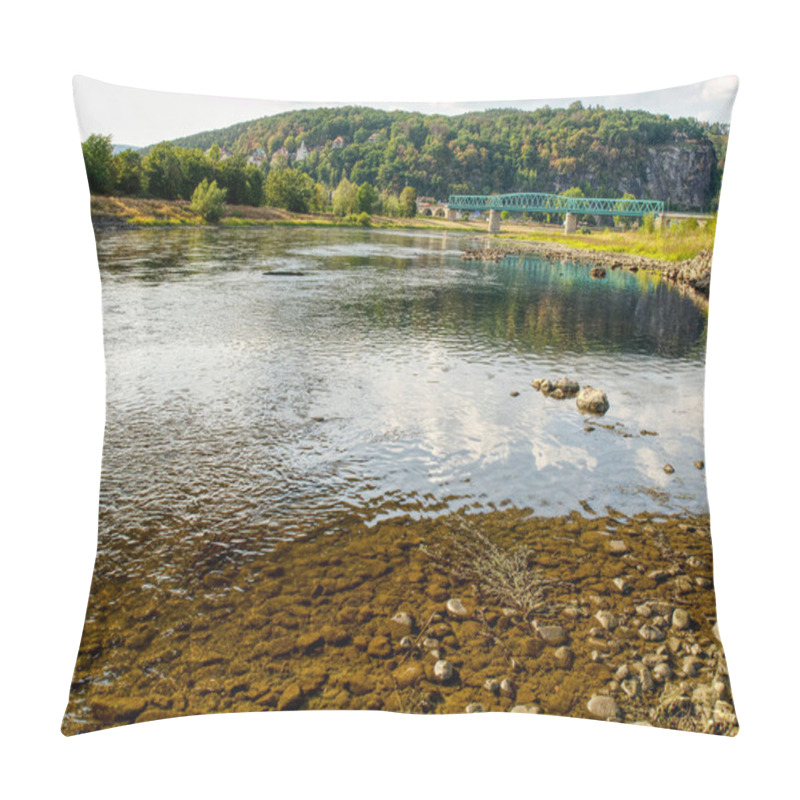 Personality  The Biggest Czech River Elbe Out Of Water. Level 0.8m Is Three Or Four Times Less Than Average. Pillow Covers