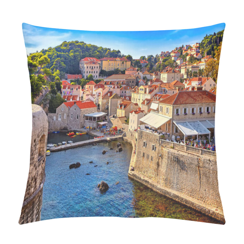 Personality  General View Of Dubrovnik - Fortresses Lovrijenac And Bokar Seen Pillow Covers