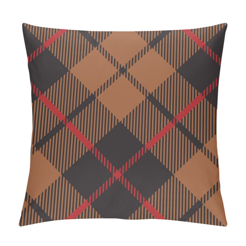 Personality  Abstract Tartan Seamless Pattern. Vector Illustration. Pillow Covers