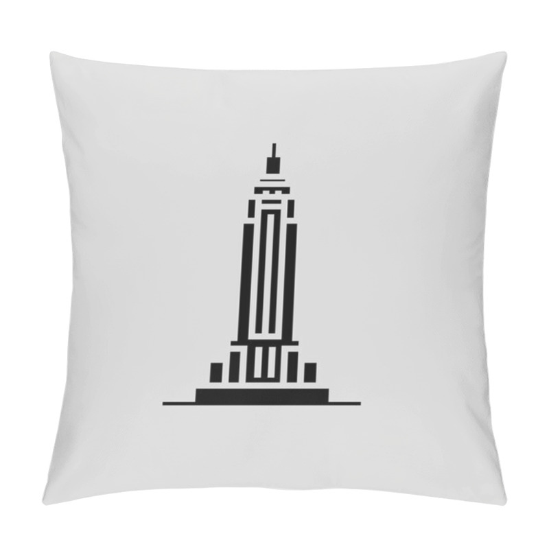 Personality  Empire State Building Solid Vector Illustration Pillow Covers