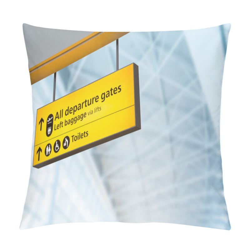 Personality  Flight, Arrival And Departure  Board At The Airport, Pillow Covers