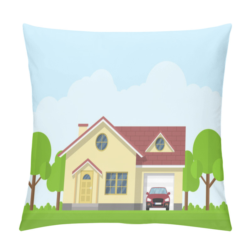 Personality  House Facade Pillow Covers