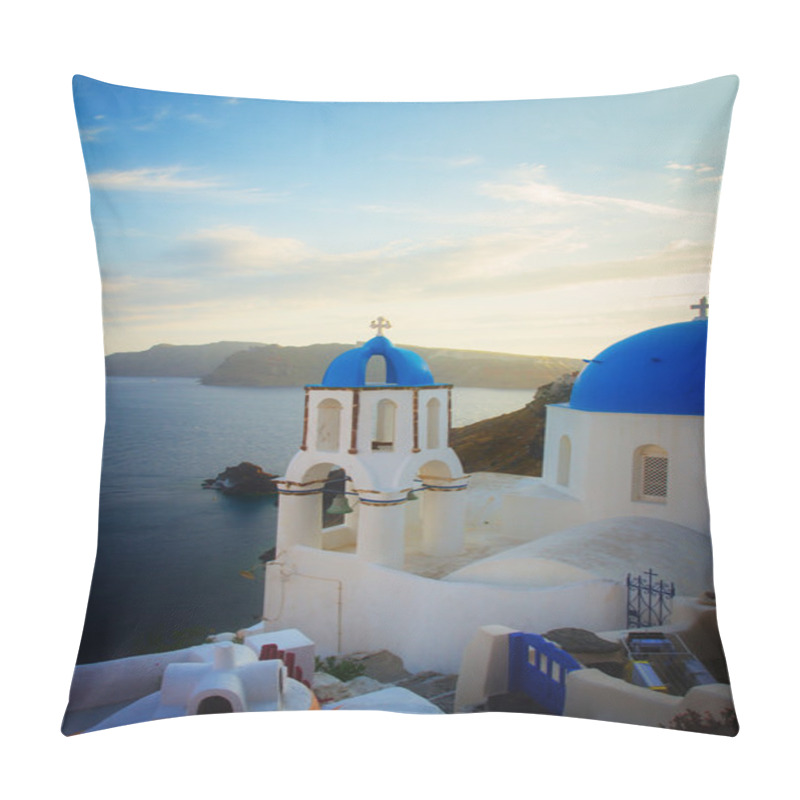 Personality  Oia, Traditional Greek Village Pillow Covers