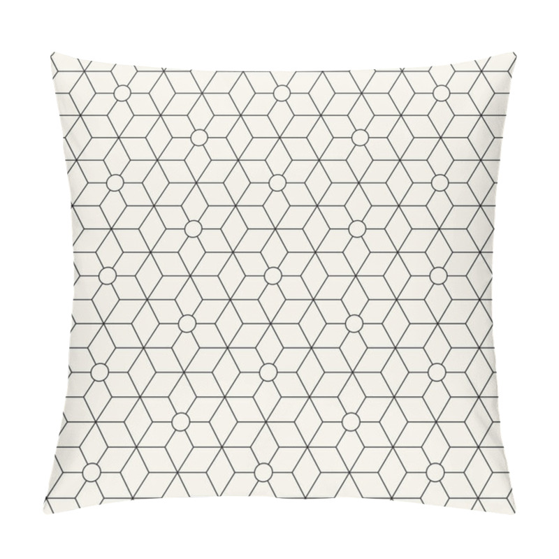 Personality  Sacred Geometry Grid Graphic Deco Hexagon Pattern Pillow Covers