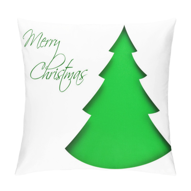 Personality  Christmas Tree Isolated On White Pillow Covers