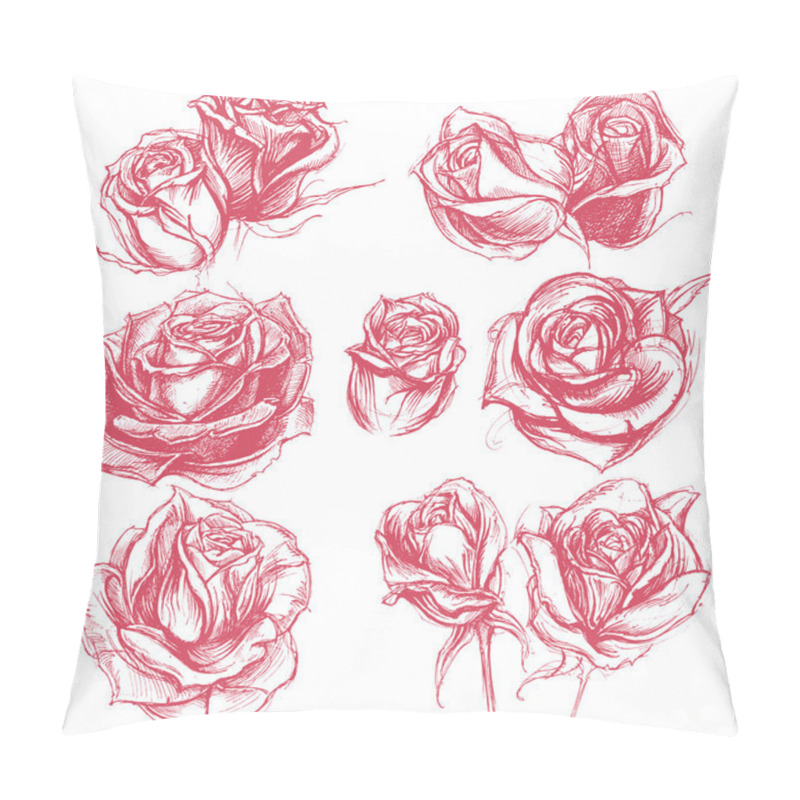 Personality  Roses Drawing Set 001 Pillow Covers