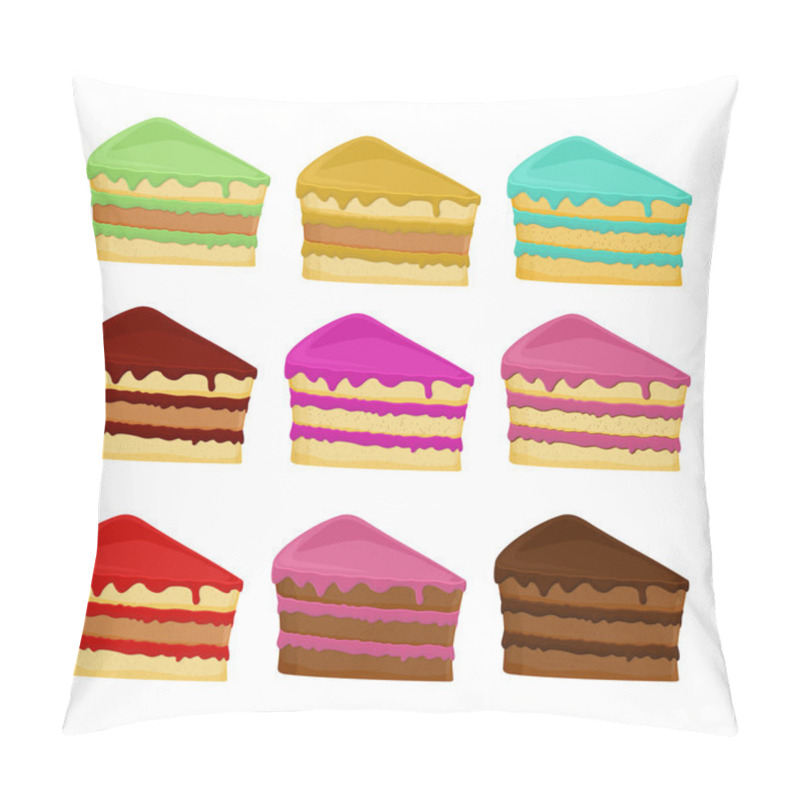 Personality  Cartoon Set  Cake Slices Pillow Covers