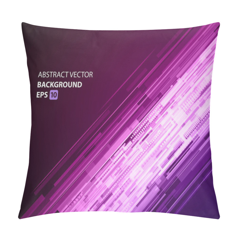 Personality  Abstract Digital Technology Lines Move Up Background Eps 10 Pillow Covers