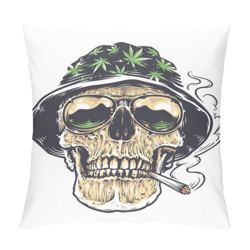 Personality  Rastaman Skull Art Pillow Covers