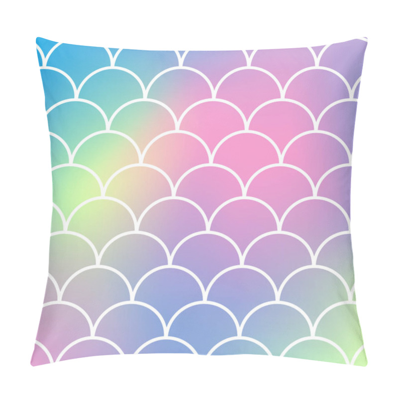 Personality  Fish Scale And Mermaid Background Pillow Covers