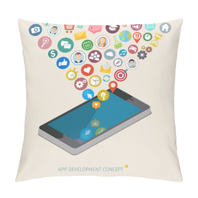 Personality  Mobile App Development Concept Pillow Covers