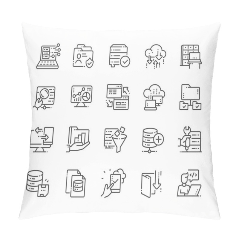 Personality  Big Data Well-crafted Pixel Perfect Vector Thin Line Icons 30 2x Grid For Web Graphics And Apps   Pillow Covers