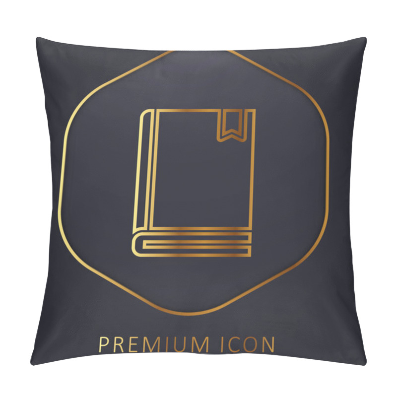 Personality  Book Golden Line Premium Logo Or Icon Pillow Covers