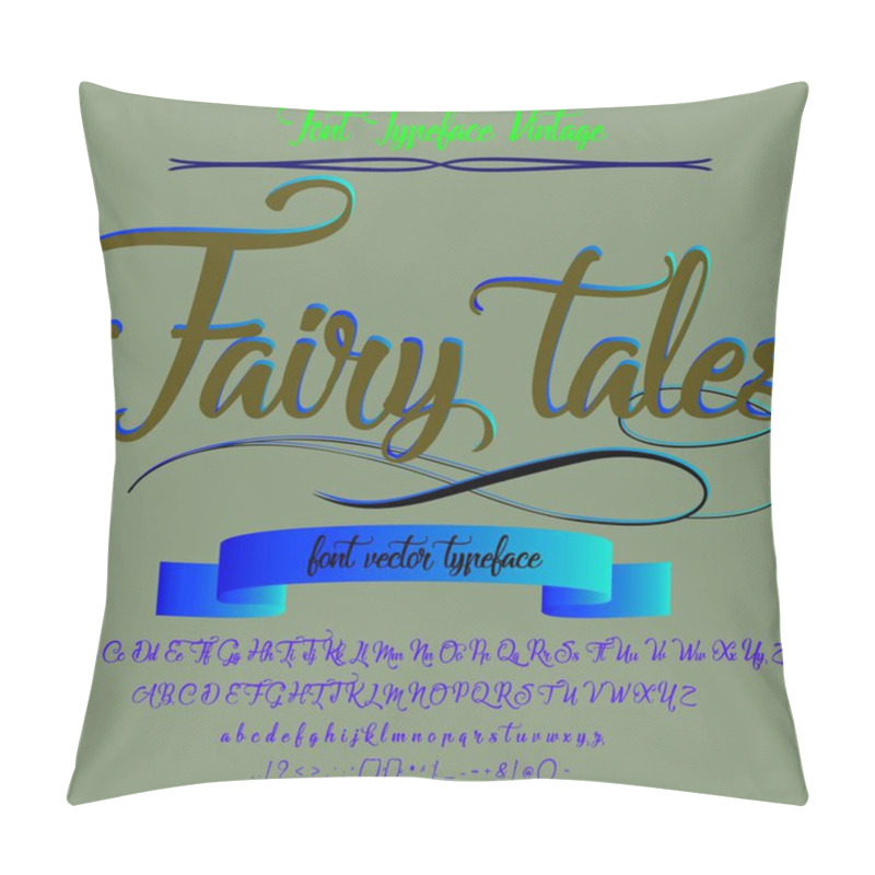 Personality   Vector Hand Drawn Alphabet. Brush- Painted Letters. Handwritten Script Alphabet- Named-fairy -tales.jpg Pillow Covers