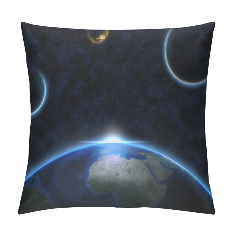 Personality  Planet Earth In Space Pillow Covers