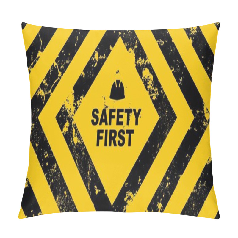 Personality  Safety First Sign. Vector Icon Pillow Covers