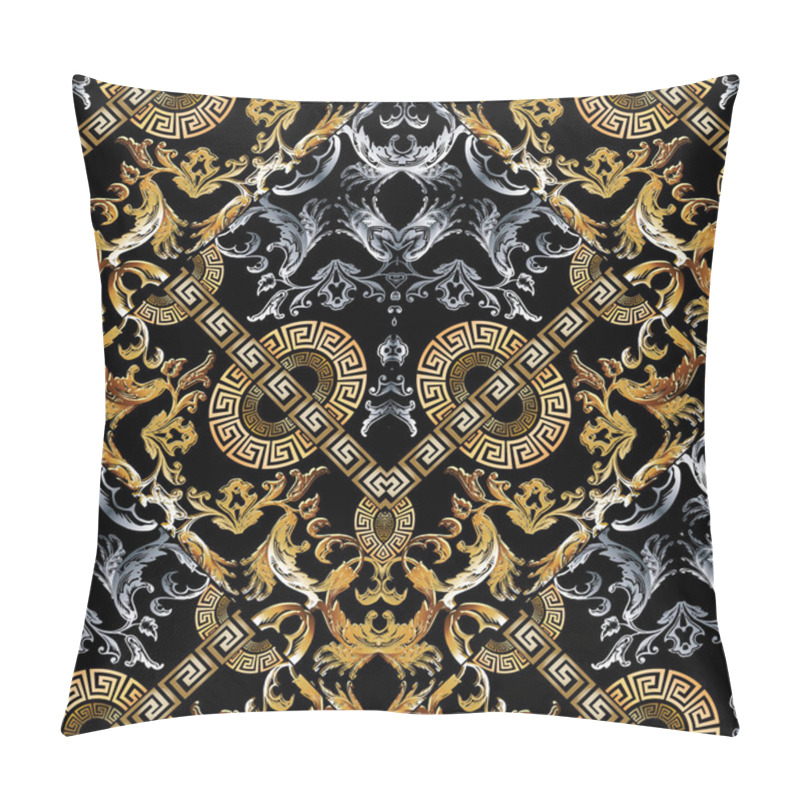 Personality  Baroque Seamless Pattern. Vector Greek Key Meander Pillow Covers