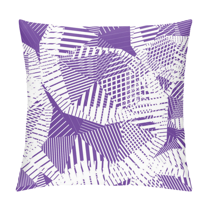 Personality  Geometric Pastel Stripy Seamless Pattern, Tattered Endless Vecto Pillow Covers