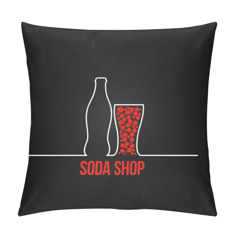 Personality  Soda Bottle Splash Design Menu Backgraund Pillow Covers