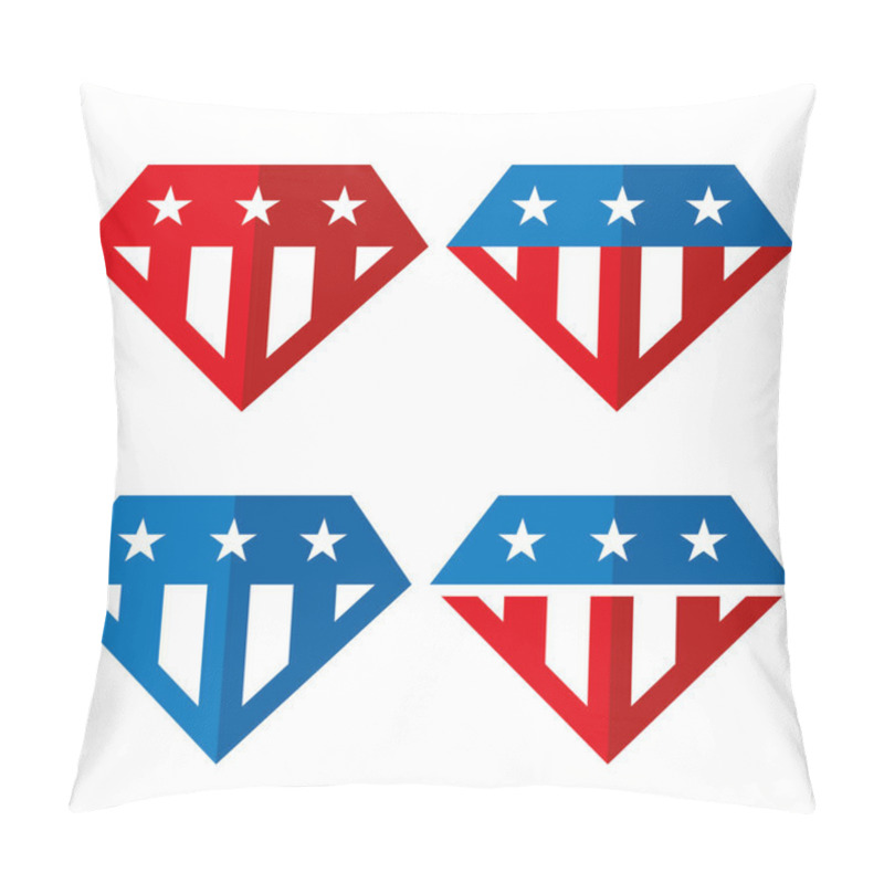 Personality  United States Of America Vector Logos Pillow Covers