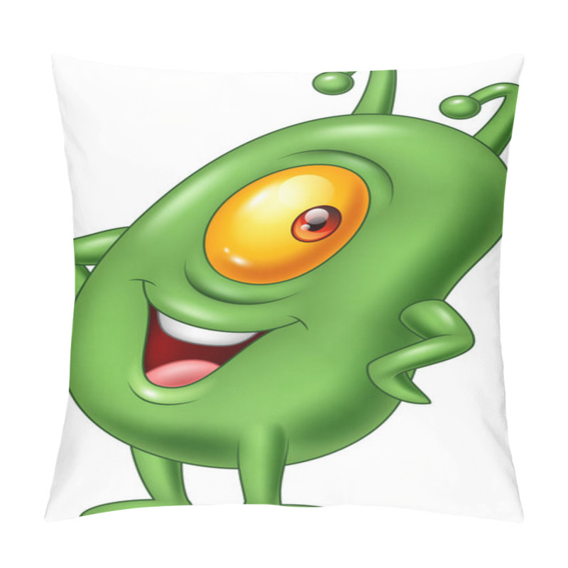 Personality  Cartoon green plankton posing pillow covers