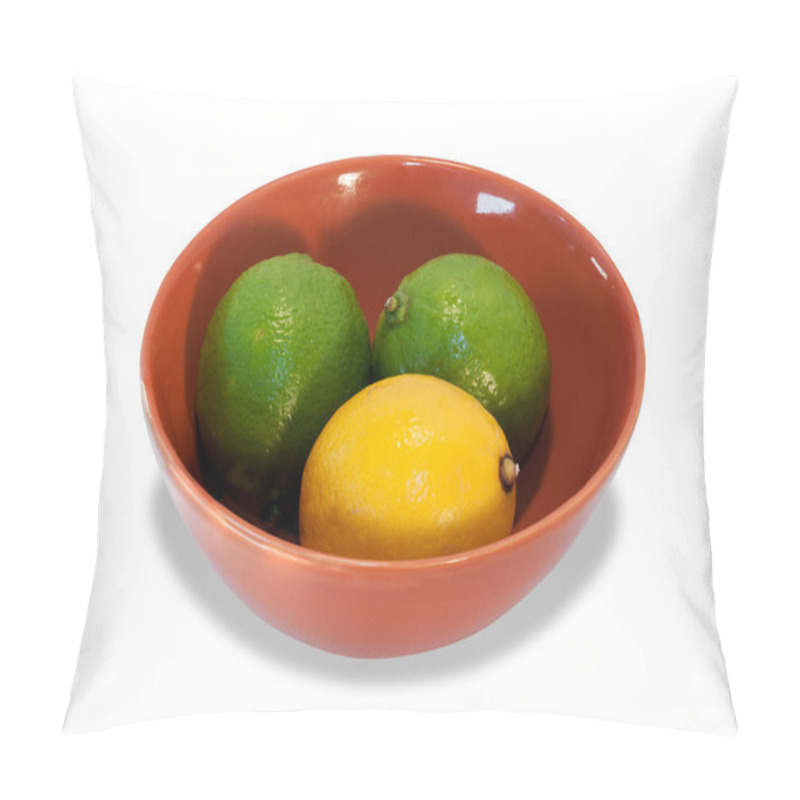 Personality  Two Lime And Lemon In Brown Bowl Pillow Covers