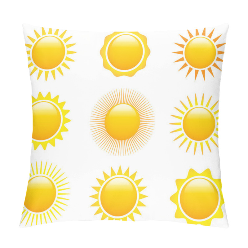 Personality  Set Of Sun Images Pillow Covers