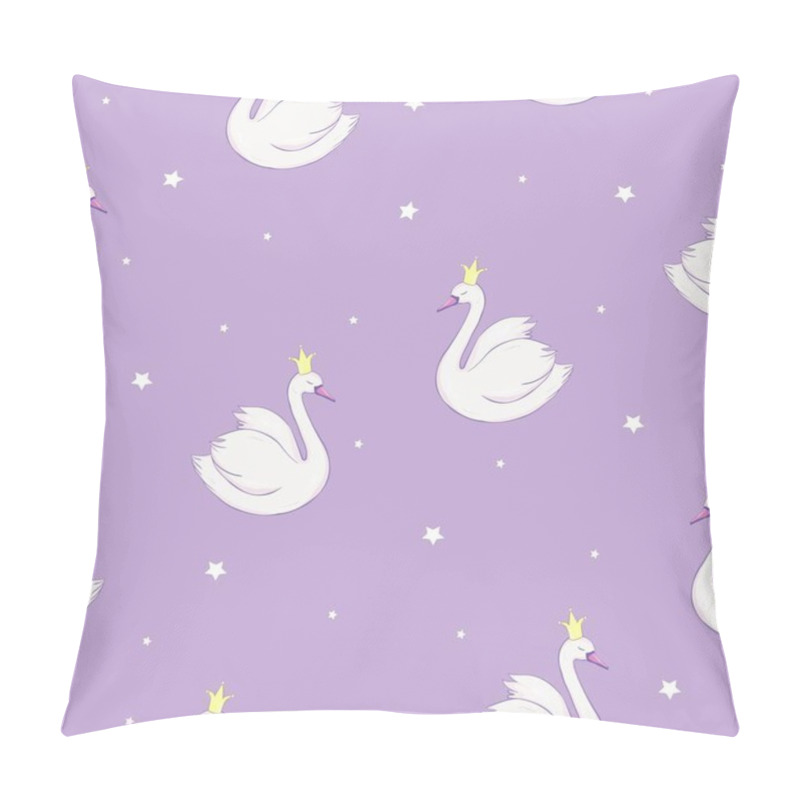 Personality  Seamless Pattern With White Swans. Vector Illustration. Pillow Covers