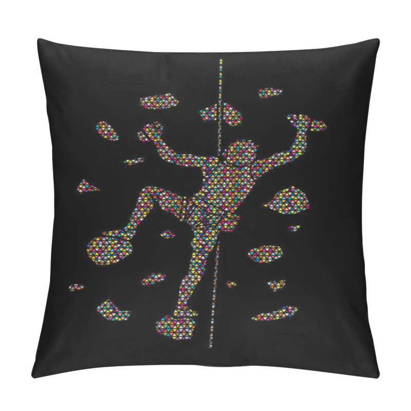 Personality  Man Climbing On The Wall Pillow Covers