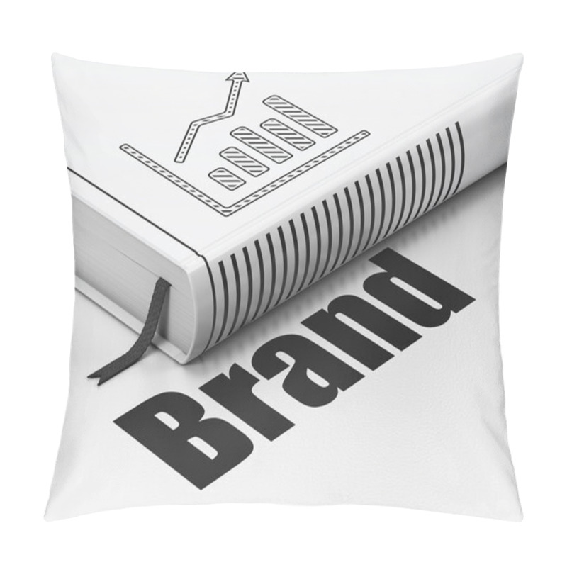 Personality  Marketing Concept: Book Growth Graph, Brand On White Background Pillow Covers