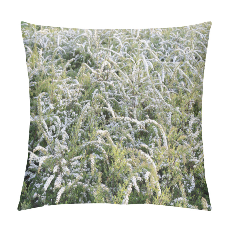 Personality  Blooming Spirea Bush. Pillow Covers