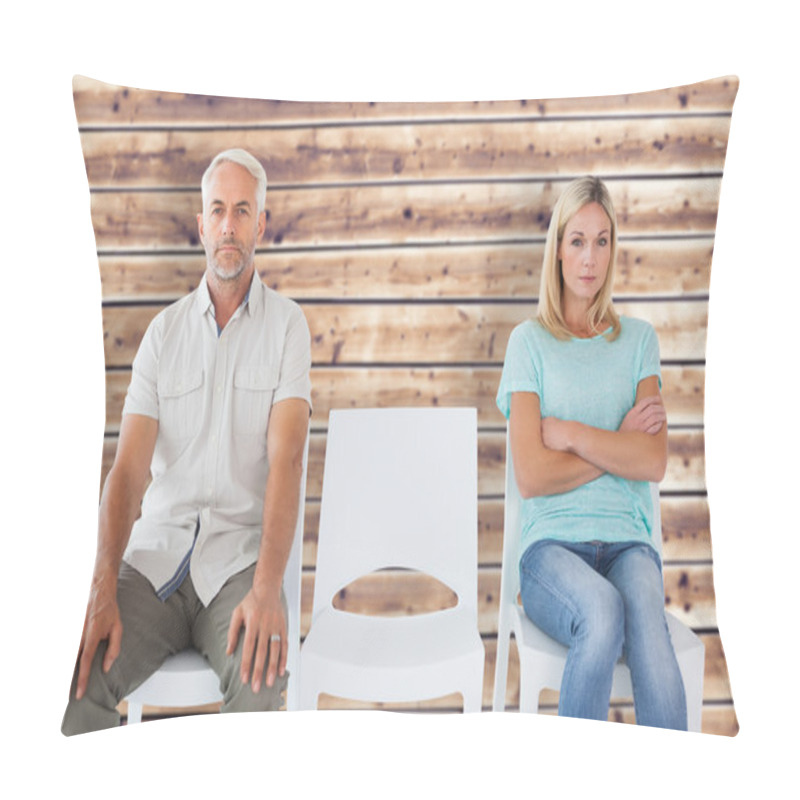 Personality  Unhappy Couple Not Speaking To Each Other Pillow Covers