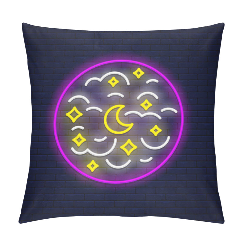 Personality  Night Sky Neon Banner Pillow Covers