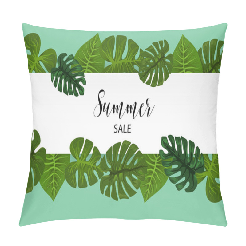 Personality  Tropical Backgroung Palm Leaf Pillow Covers