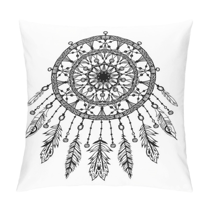 Personality  Hand Drawn Bohemian Vector Dreamcatcher Pillow Covers