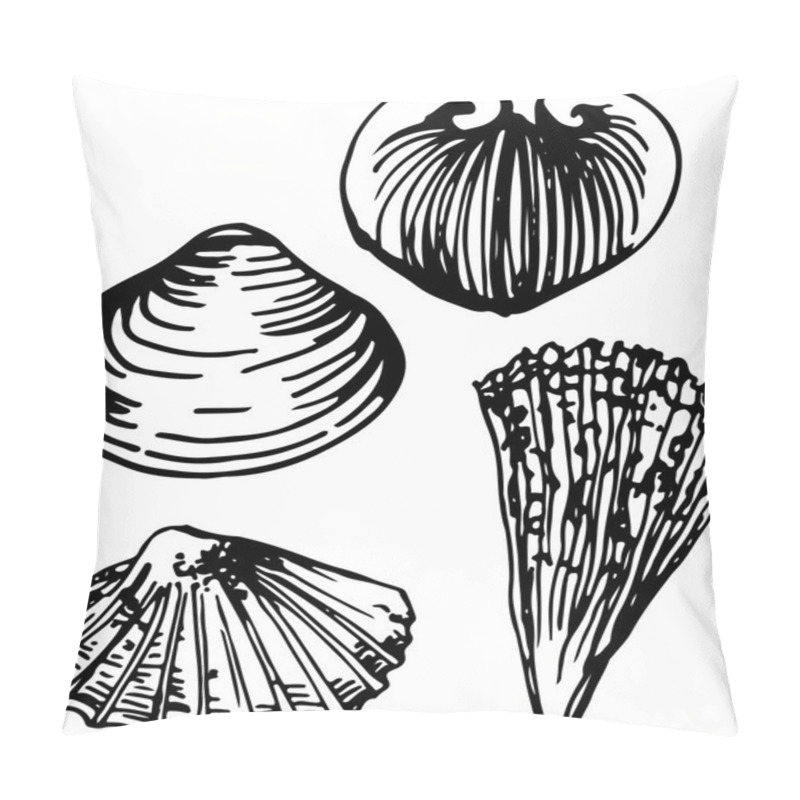 Personality  Shell Set. Vector Illustration Pillow Covers