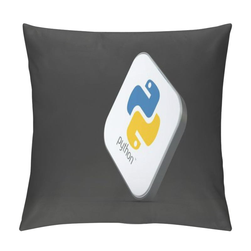 Personality  Python Is A High-level Programming Language. Visual Design, Social Media Images. 3D Rendering Pillow Covers