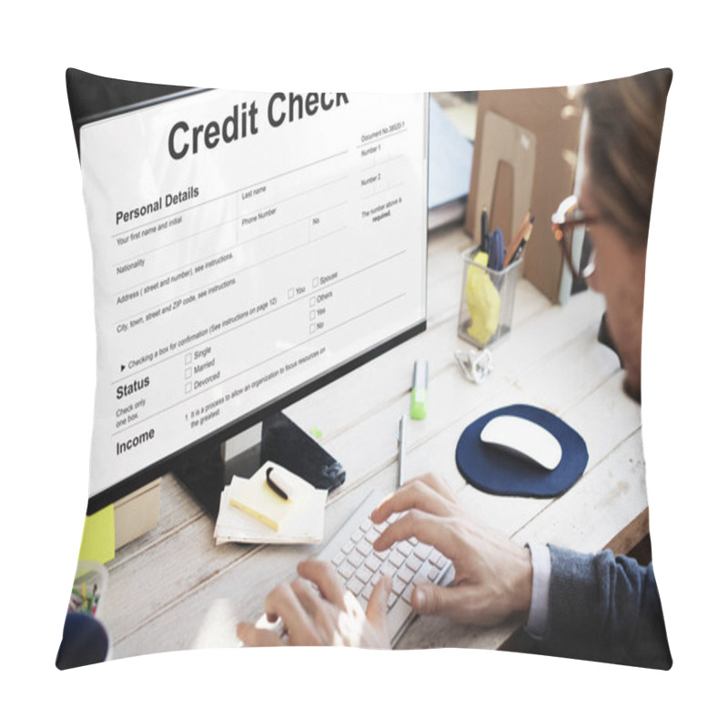 Personality  Businessman Typing On Computer Keyboard Pillow Covers