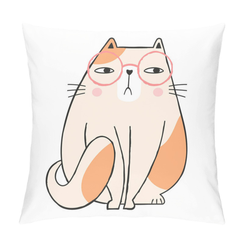 Personality  Cute Pensive Cat Pillow Covers